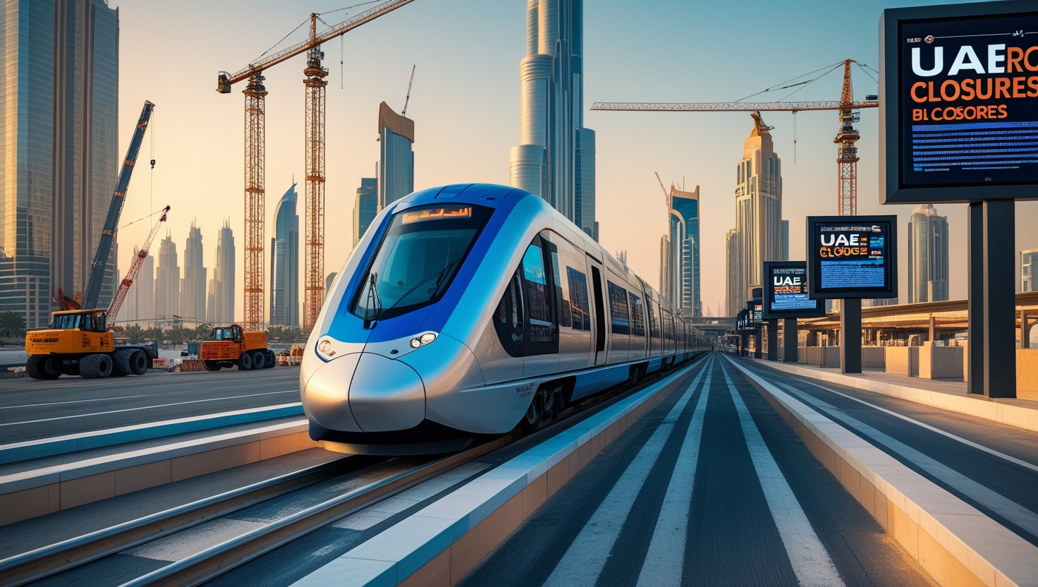 UAE Announces Road Closures Amid Dubai Metro Blue Line and Etihad Rail Construction