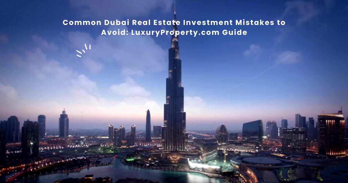 Common Dubai Real Estate Investment Mistakes to Avoid: LuxuryProperty.com Guide