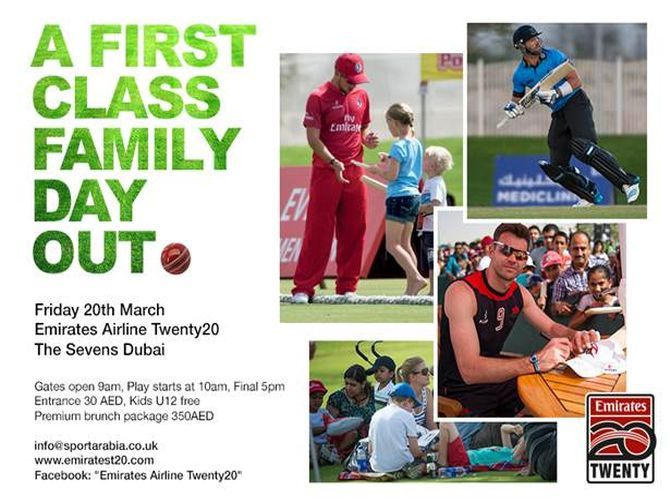 Emirates T20 Cricket Tournament- Get ready for the Emirates Airline T20 cricket matches this March.