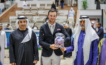 Sheikh Nahayan bin Mabarak Al Nahyan Honors Winner of Longines Grand Prix at 12th FBMA International Show Jumping Cup