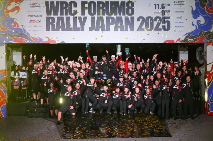Toyota Gazoo Racing Secures 1-2-3 Finish at Rally Japan 2025