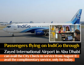 Abu Dhabi Offers Free City Check-in Service for IndiGo Passengers on August 11