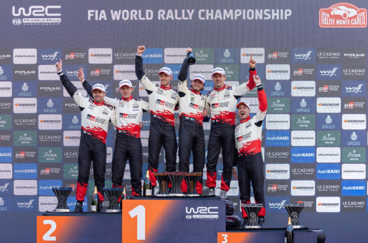Toyota Gazoo Racing claims sweeping 1-2-3 finish at Rallye Monte-Carlo