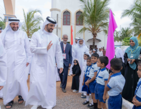 Sultan bin Ahmed visits Al Rahma Village in Sri Lanka
