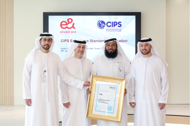 e& Recognised by CIPS for Procurement Excellence