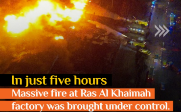 Massive Factory Fire in Ras Al Khaimah Brought Under Control After 5-Hour Operation