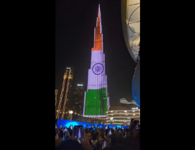 Dubai’s Burj Khalifa Shines in Tricolour to Mark India’s 79th Independence Day