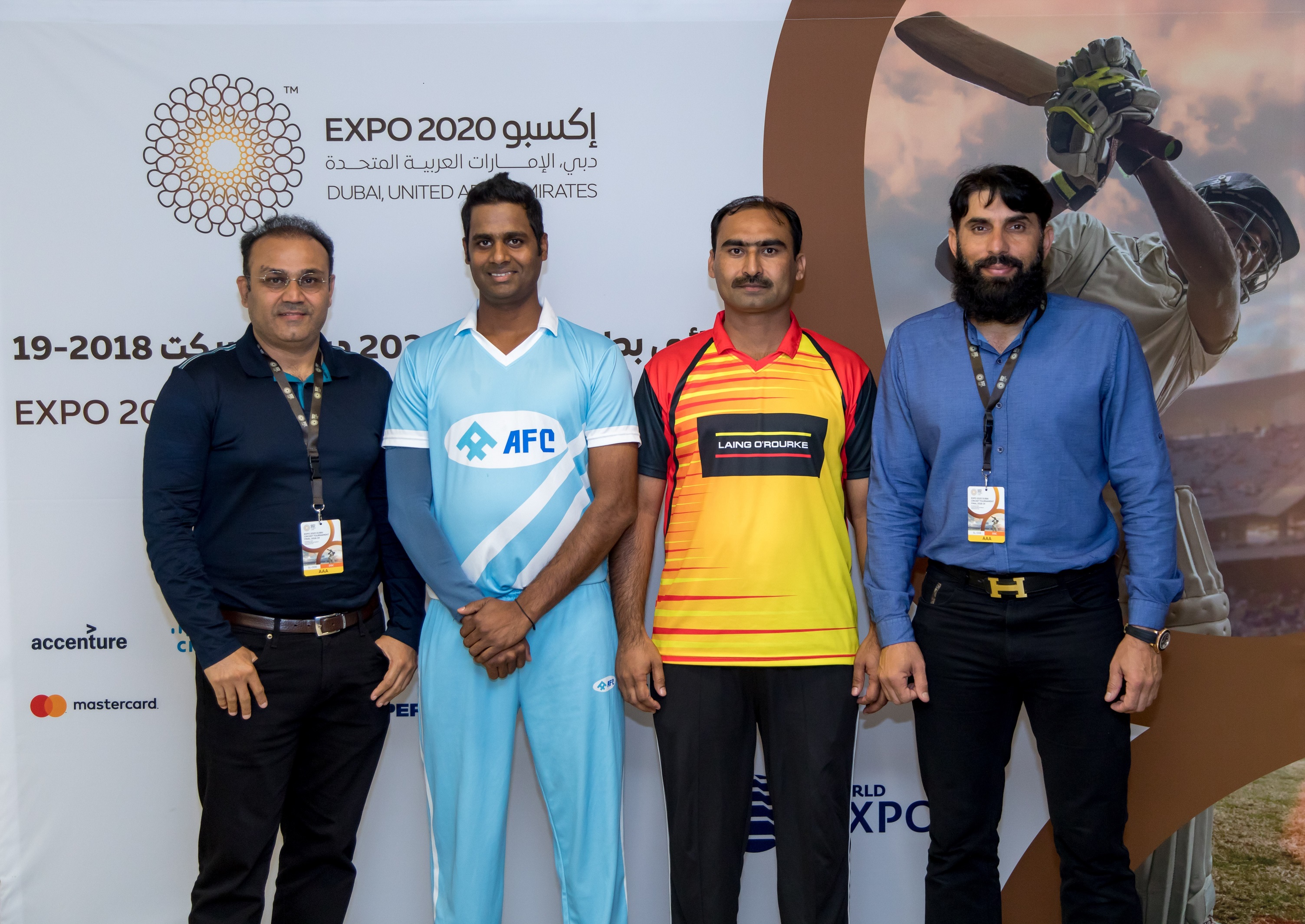 International stars join site workers to celebrate health, safety and welfare at Expo 2020 Dubai Cricket Tournament Final 