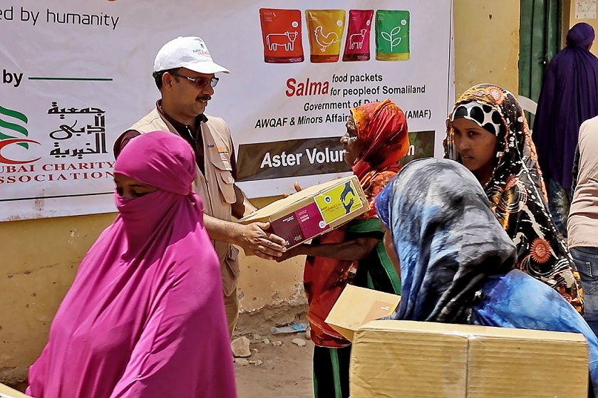  Aster Distributes 150,000 Salma Food Packets Among Famine Affected People in Somalia
