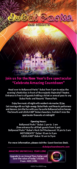 Dubai Parks and Resorts Announces Spectacular New YearS Eve Celebration and Countdown