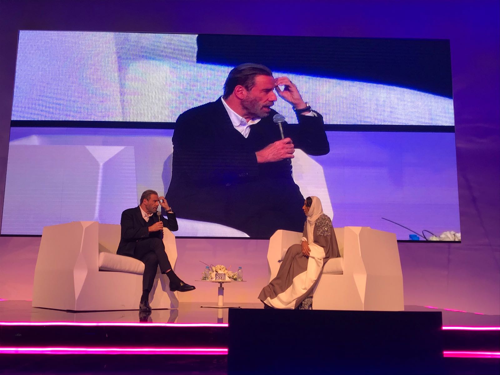 Travolta to his Fans in Saudi Arabia :Entertainment is an art that Brings  Everyone Together