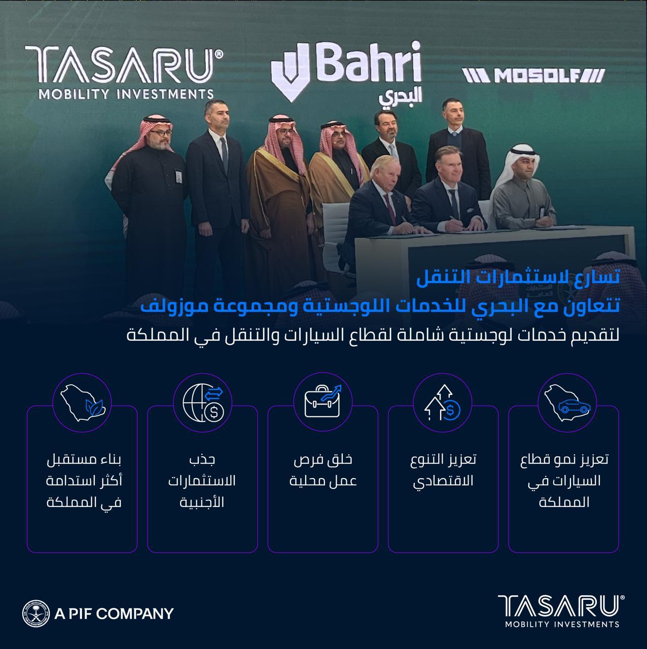 TASARU, Bahri, and Mosolf Group Launch Strategic Joint Venture to Enhance Saudi Arabia’s Automotive Logistics