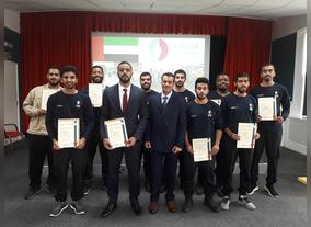 Four-week intensive training programme of ENOC employees At London's renowned International Fire Training Center got a successful wind up  