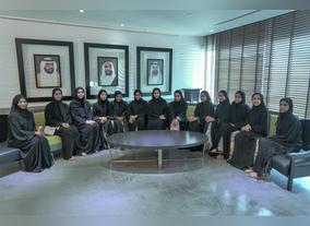15 young female participants from the recently wind up summer camp 2019 visits Khalifa Fund CEO