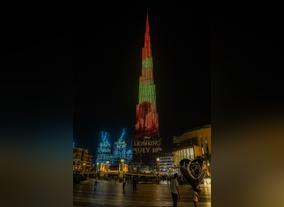The Centre stage of Burj Khalifa turns on by the Lion King movie characters of Reel Cinemas