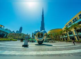 Giant version of LOVE ME heart sculpture unveiled in Downtown Dubai