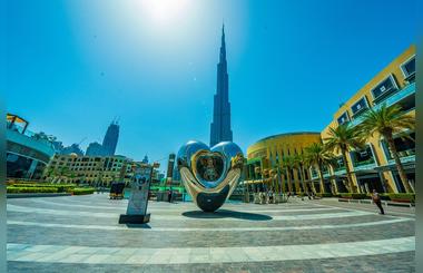 Giant version of LOVE ME heart sculpture unveiled in Downtown Dubai