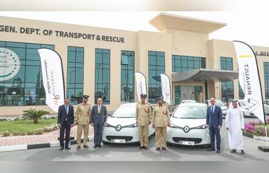 Dubai Police supports green vision with addition of 13 Renault ZOE electric cars from Arabian Automobiles to its patrol fleet