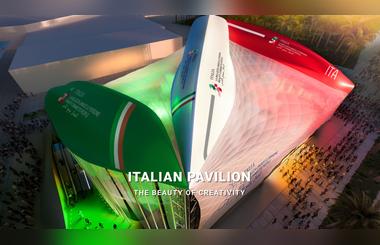 Three Overturned Ship Hulls at the Italian Pavilion  Expo 2020 Dubai