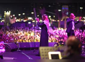 Saudi Superstar Rabeh Sager delights the crowd at Mother of the Nation Festival