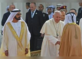 A multilingual audience gathers at the historic Papal Mass at Zayed Sports City Stadium, Abu Dhabi 