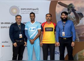 International stars join site workers to celebrate health, safety and welfare at Expo 2020 Dubai Cricket Tournament Final 