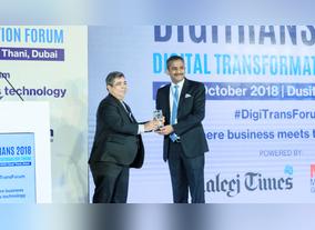 GEMS Educations Chief Disruption Officer Digital Disruptive Leader Award at DIGITRANS 2018