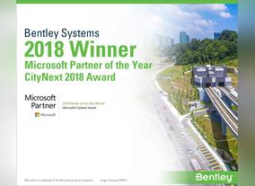Bentley Systems Named 2018 Microsoft CityNext Partner of the Year