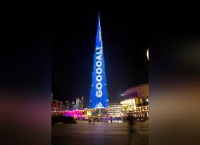 Worlds Highest Football Live Scoreboard  Goes Live on Burj Khalifa   