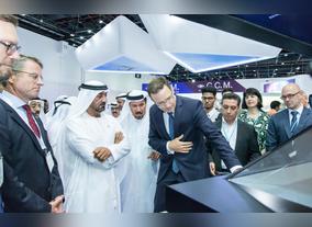 Almoosa Investment Group and Siemens Welcome HH Sheikh Ahmed bin Saeed Al Maktoum at the Siemens Stand at the Airport Show in Dubai