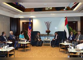 Ministry of Economy Titled Al Mansoori Holds Strategic Meeting with Malaysian Minister of International Trade and Industry
