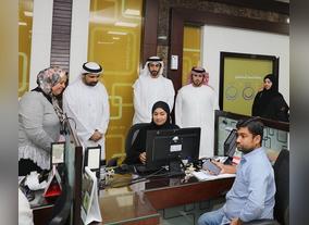 Director General of Department of Economic Development  Ajman Inspects Progress of Tasheel Centers