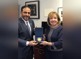 Mansoor Al Awar Discusses Prospects for Academic Cooperation with President of Drexel University Online