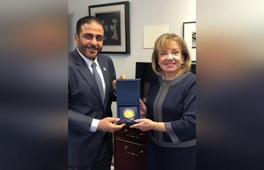 Mansoor Al Awar Discusses Prospects for Academic Cooperation with President of Drexel University Online