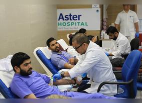 UAE residents encouraged to come forward and donate blood to save lives  Aster DM Healthcare commits to facilitating 30,000 units of blood 