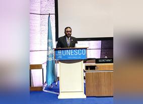 Mansoor Al Awar Presents Report for UNESCO Institute for Information Technologies in Education During UNESCO  General Conference in Paris