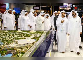 H.H. Sheikh Mohammed Bin Rashid Al Maktoum Visits Falconcity of Wonders Stand at Cityscape Global 2017