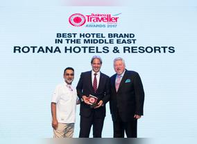 Rotana named Best Hotel Brand in the Middle East at  Business Traveller Middle East Awards 2017