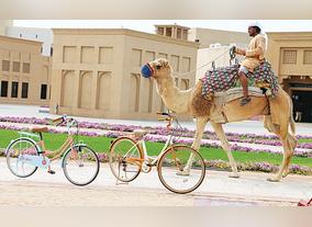 Biking With Vintage Upcycled Charicycles in Dubai City