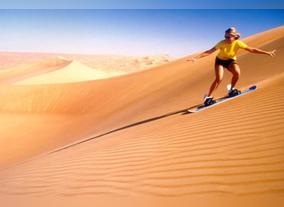 Sandboarding in Dubai City