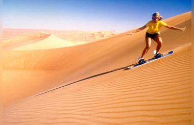 Sandboarding in Dubai City