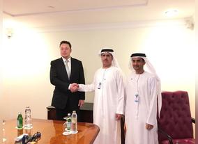 HE Saeed Mohammed Al Tayer Discusses Future Cooperation Opportunities with Tesla Founder and CEO During the World Government Summit 2017