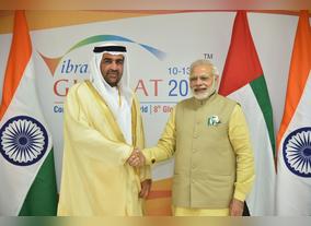 H.E. Dr. Rashid Bin Fahd meets With Indian Prime Minister to Discuss Promotion of Joint Economic Relations