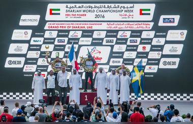 H.E. Khalid bin Essam Al Qassimi Crowns Winners of UIM-ABP Aquabike Class Pro Circuit World Championship, Grand Prix of Sharjah 2016
