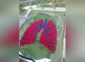 GEMS School Creates Worlds Largest Human Image of an Organ to Raise Awareness on Lung Diseases