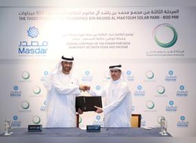 DEWA Signs Power Purchase Agreement with Masdar for Third Phase of the Mohammed bin Rashid Al Maktoum Solar Park