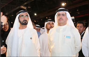 HH Sheikh Mohammed bin Rashid Al Maktoum visits DEWA stand at the Arab Media Forum 2016