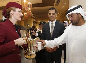 Qatar airways opens premium lounge at Dubai international airport