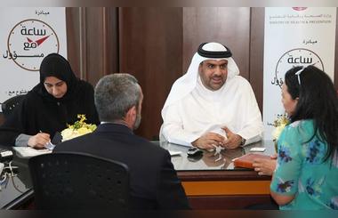 Ministry of Health and Prevention Undersecretary meets applicants for An hour with an official initiative
