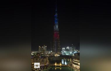 UAE and its people extend solidarity to France with solemn tribute on Burj Khalifa